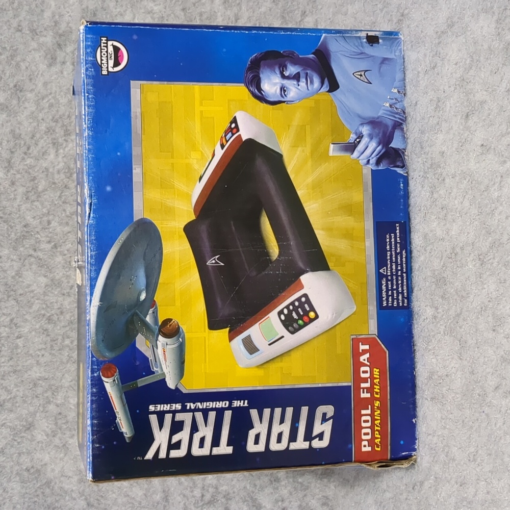 Star Trek Captain Kirks Chair 4ft Inflatable Pool Float by Big Mouth Inc New NIB